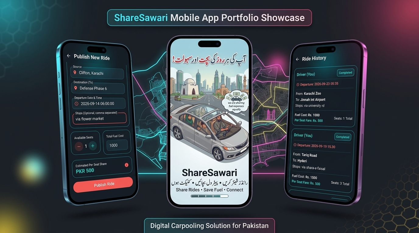 ShareSawari Carpooling Mobile App